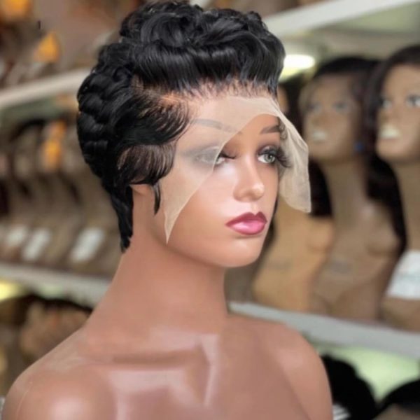 Lace Front Curly Pixie Short Wig