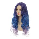 Blue-Purple Mixed Color Long Wavy Wig