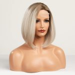 Gradient gold shoulder-length wig