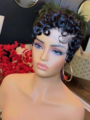 Lace front pixie cut wig