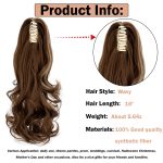 18" Claw Clip Wavy Ponytail, Ash Blonde Mix