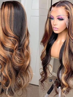Gradient Honey Gold Illusion Lace Front Wig