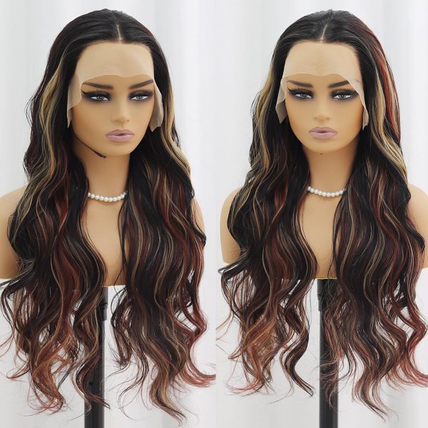 Dark Burgundy Glue-Free Long Deep Wavy Wig