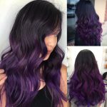 Gradient Purple Long Curly Wig