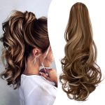 18" Claw Clip Wavy Ponytail, Ash Blonde Mix