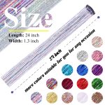 24" Dreamy Colorful Hair Tinsel Clip-Ins Kit
