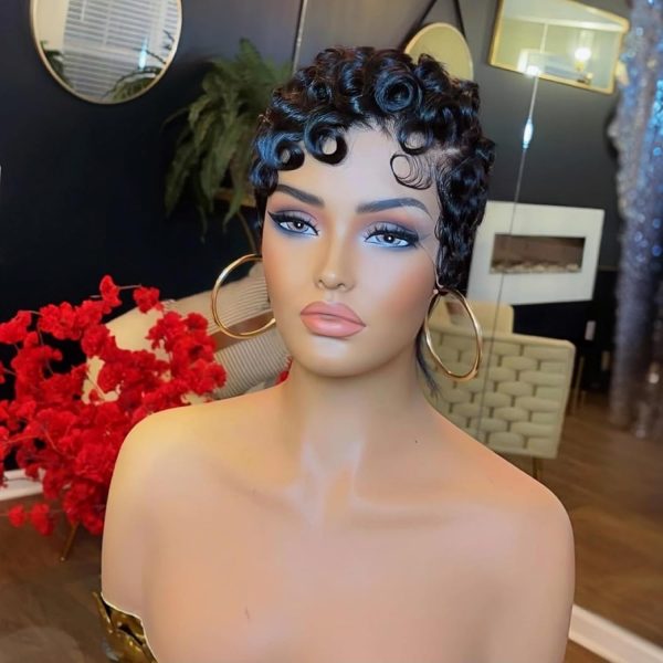 Lace front pixie cut wig