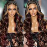 Dark Burgundy Glue-Free Long Deep Wavy Wig