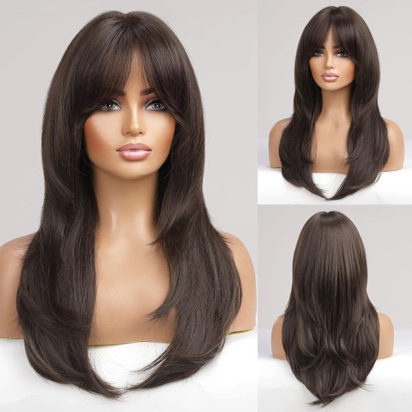 Women's Dark Brown Long Wig