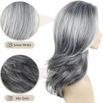 Silver-Gray Layered Wavy Wig