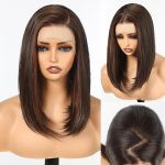 13x4 lace dark brown bob wig