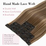 24" Synthetic Lace Weft Clip-Ins, Chocolate/Golden Blonde